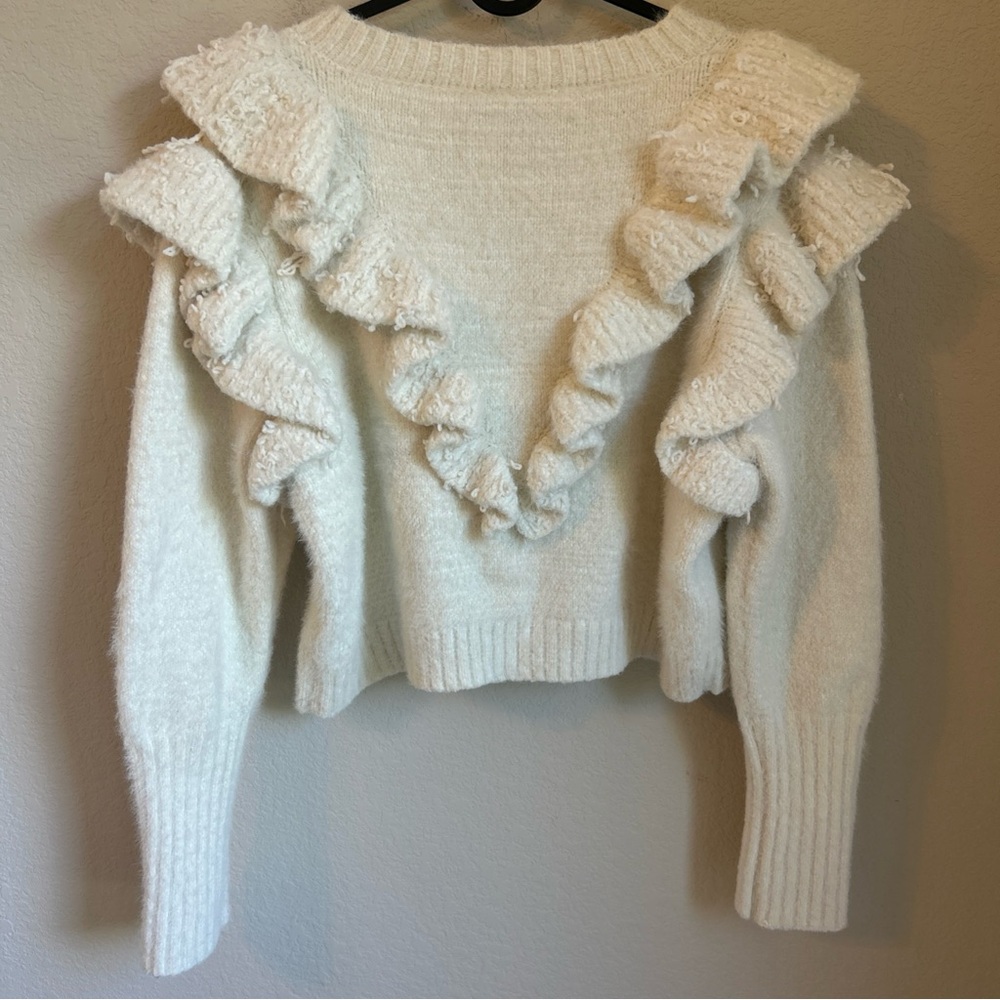 Farm Rio Cream Sweater Size P/S - Picture 5 of 11